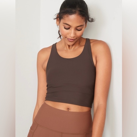 NWT! French Roast Light Support PowerSoft Adjustable Longline Sports Bra - Picture 1 of 8